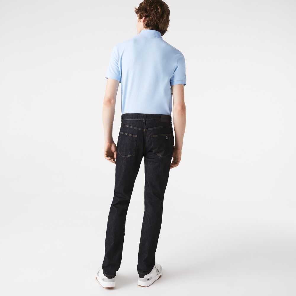 Lacoste Slim Fit Stretch Cotton Denim Pants Blue | BIPA-50237