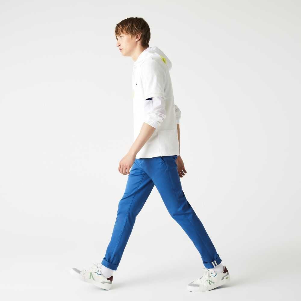 Lacoste Slim Fit Stretch Cotton Pants Blue | KMHY-29417