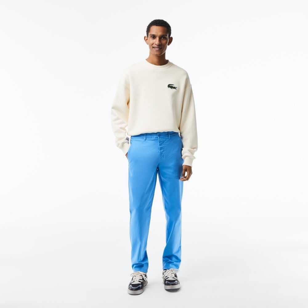 Lacoste Slim Fit Stretch Cotton Pants Blue | NGLD-20543