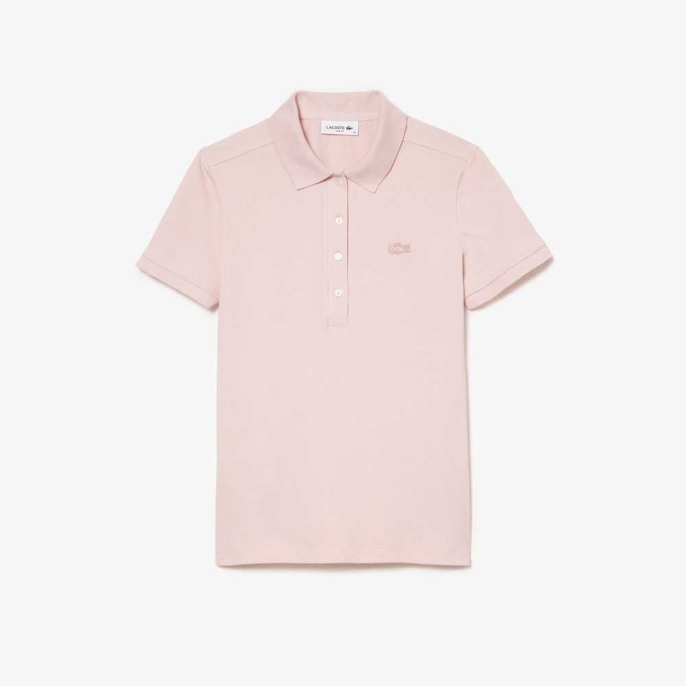 Lacoste Slim Fit Stretch Cotton Pique Polo Light Pink | JGRD-20571