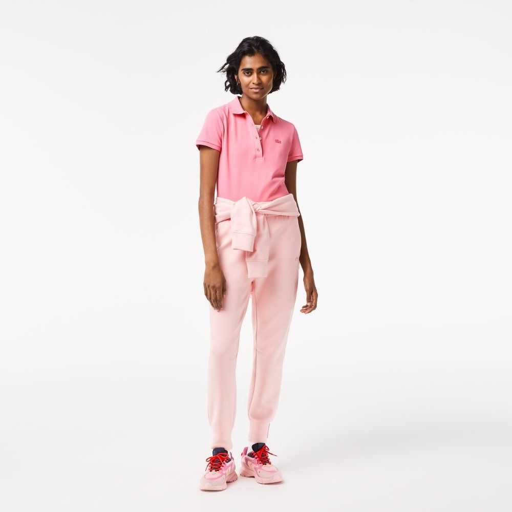 Lacoste Slim Fit Stretch Cotton Pique Polo Pink | JTKO-01845