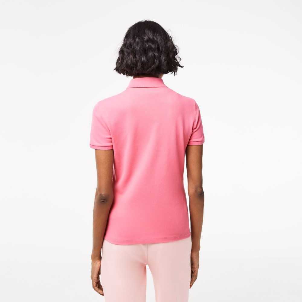 Lacoste Slim Fit Stretch Cotton Pique Polo Pink | JTKO-01845
