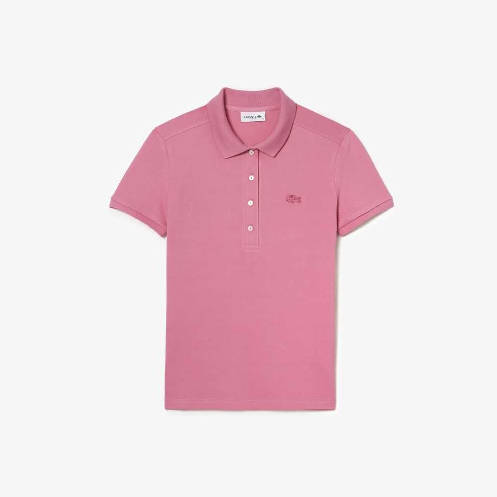 Lacoste Slim Fit Stretch Cotton Pique Polo Pink | JTKO-01845