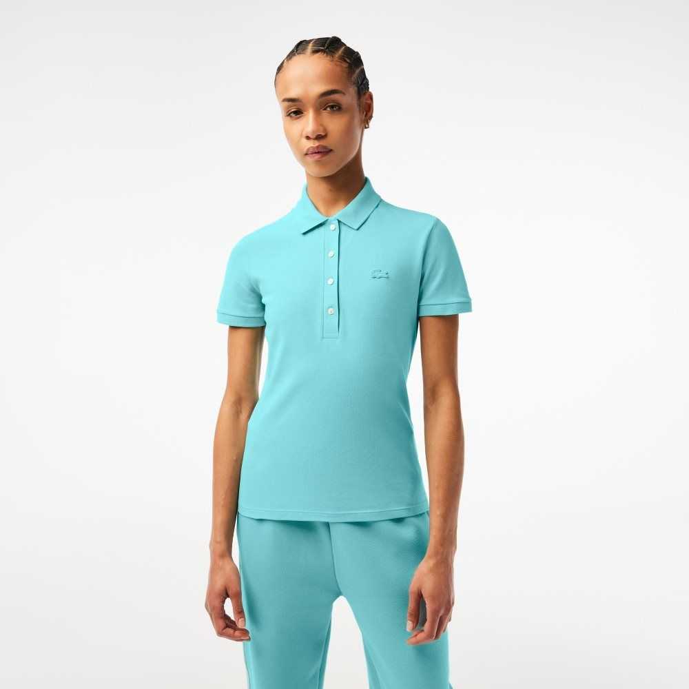 Lacoste Slim Fit Stretch Cotton Pique Polo Mint | UYIW-17568