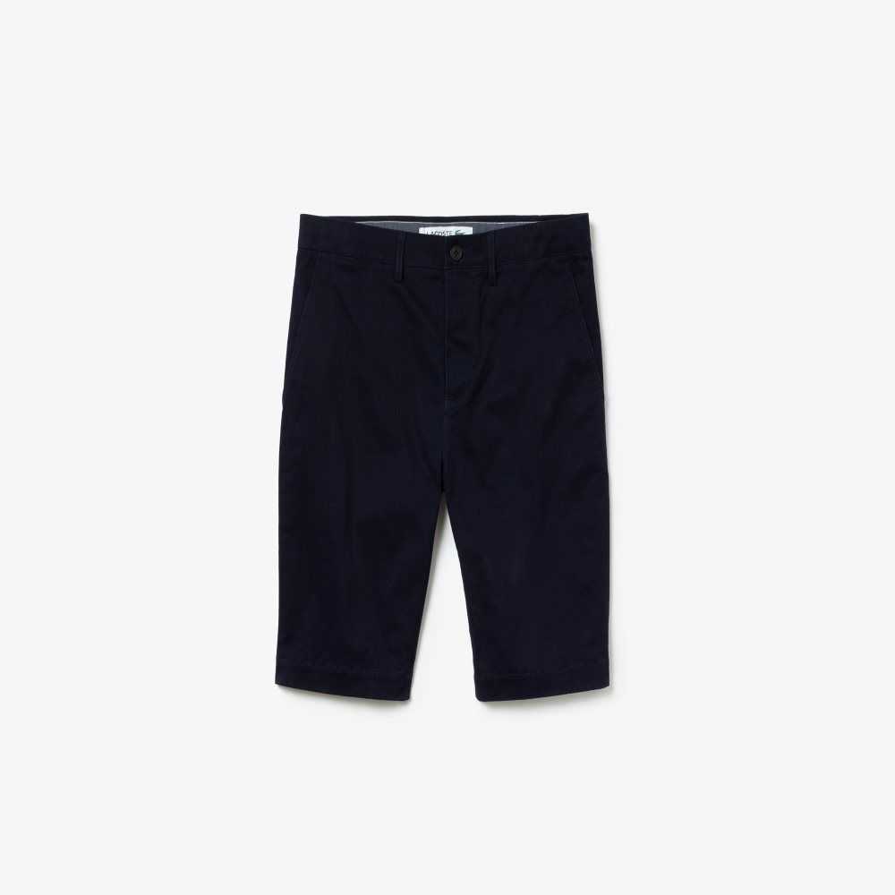 Lacoste Slim Fit Stretch Gabardine Shorts Navy Blue | DWOF-01648