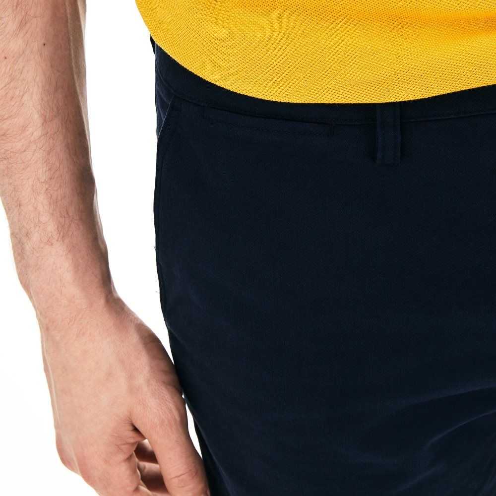 Lacoste Slim Fit Stretch Gabardine Shorts Navy Blue | DWOF-01648