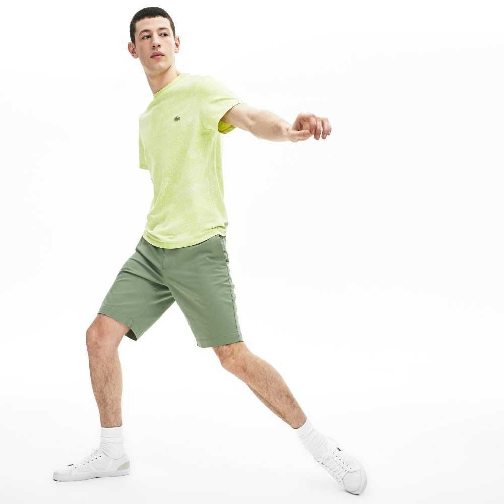 Lacoste Slim Fit Stretch Gabardine Shorts Green | EKCN-97413