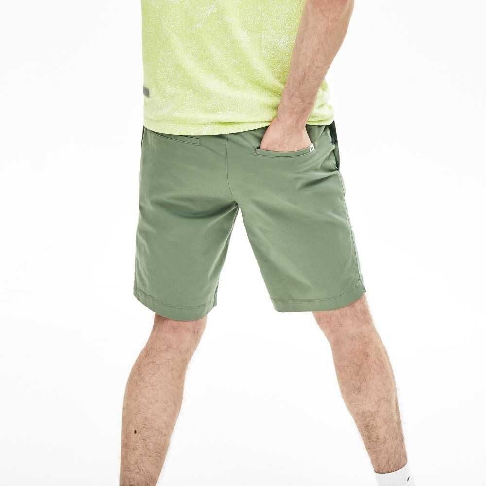 Lacoste Slim Fit Stretch Gabardine Shorts Green | EKCN-97413