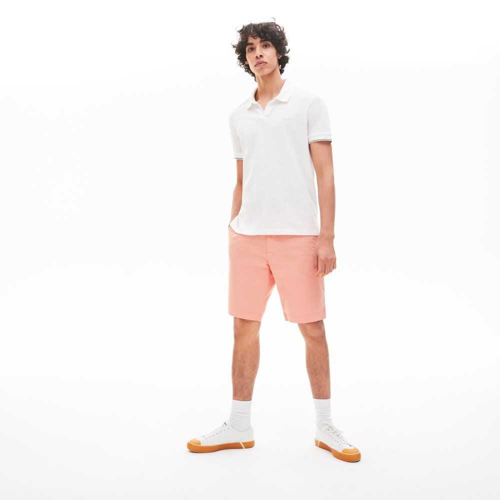 Lacoste Slim Fit Stretch Gabardine Shorts Pink | EWVT-49530