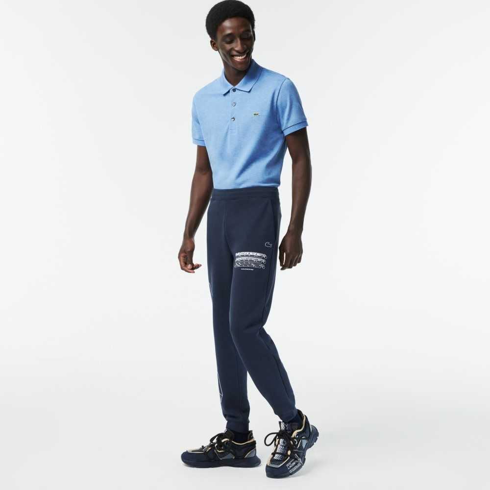 Lacoste Slim Fit Track Pants Blue | WSGV-17246