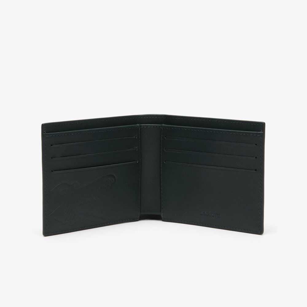 Lacoste Small Contrast Print Folding Wallet Sinople Farine | NTAE-30159