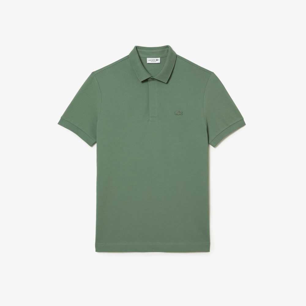 Lacoste Smart Paris Polo Stretch Cotton Khaki Green | DYAJ-64789