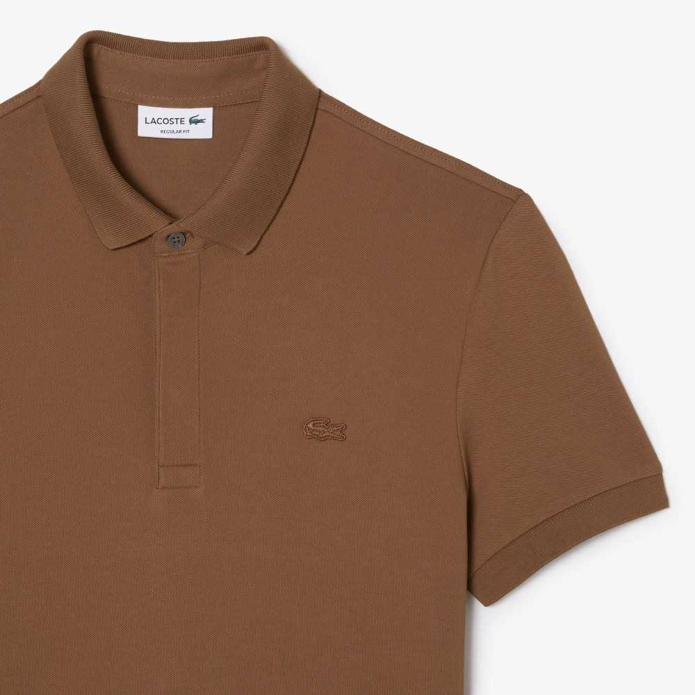 Lacoste Smart Paris Polo Stretch Cotton Light Brown | GUHL-49786