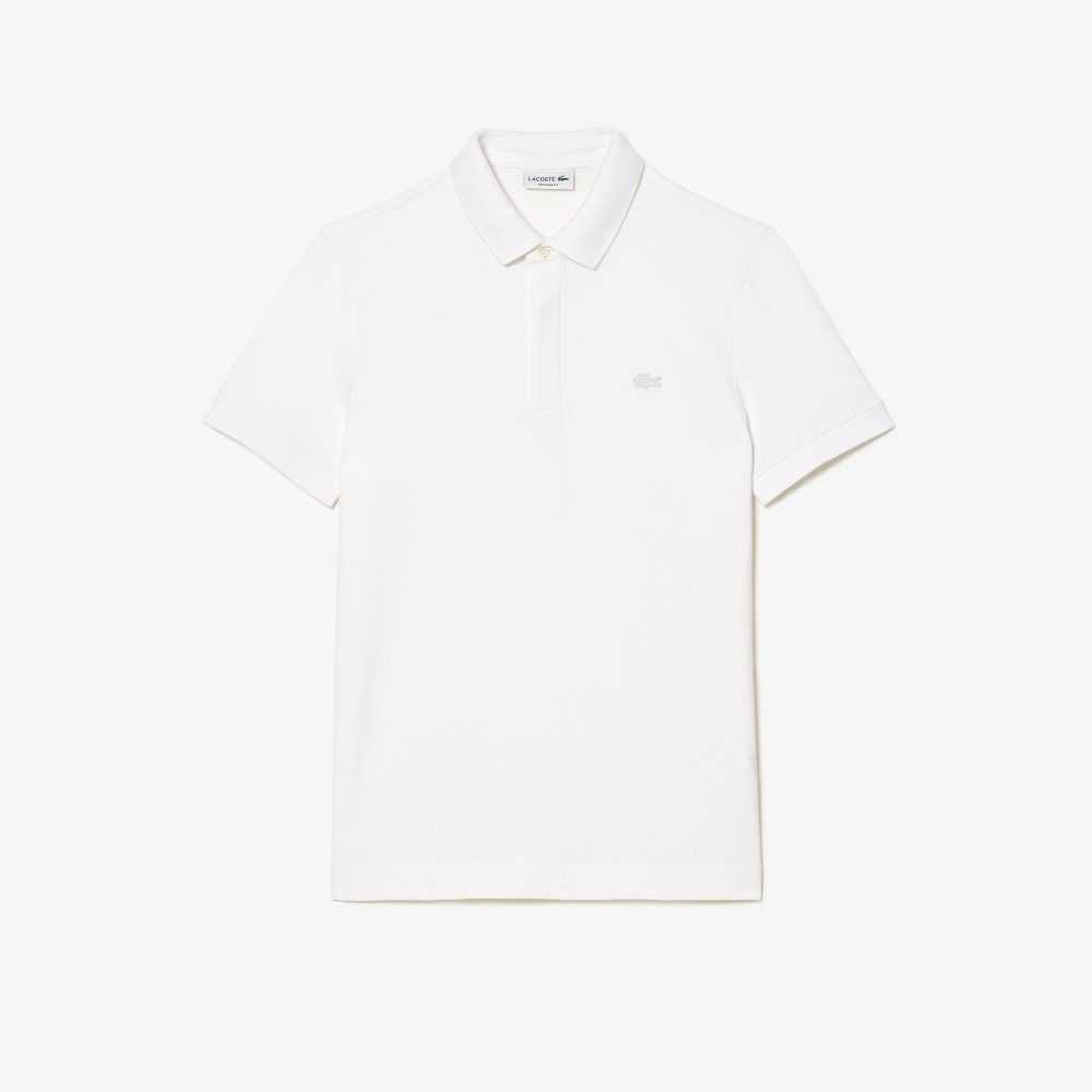 Lacoste Smart Paris Polo Stretch Cotton White | OBZN-78360