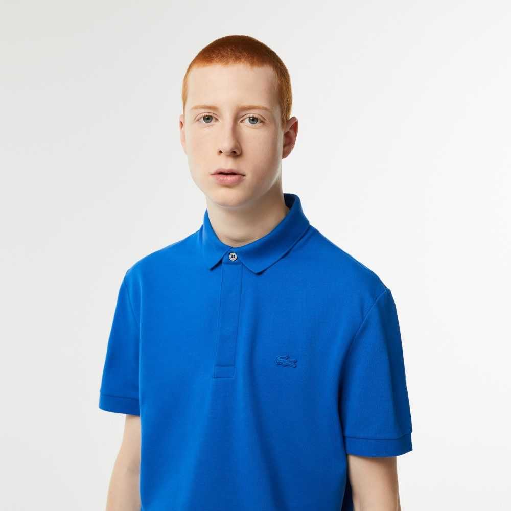 Lacoste Smart Paris Polo Stretch Cotton Blue | ONXA-59384