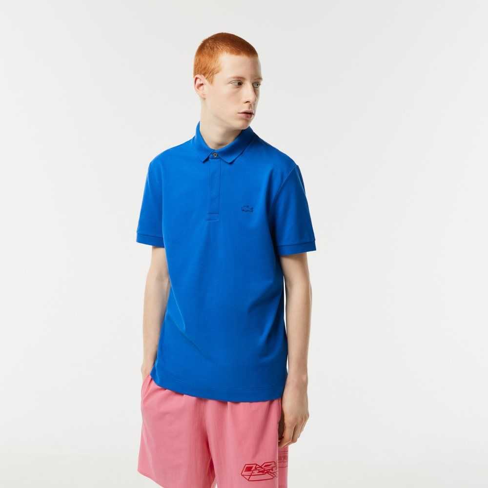 Lacoste Smart Paris Polo Stretch Cotton Blue | ONXA-59384