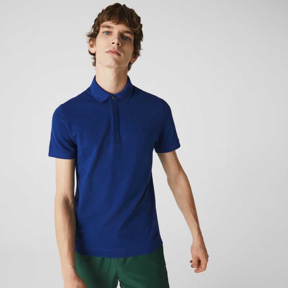 Lacoste Smart Paris Polo Stretch Cotton Navy Blue | OZRB-04789