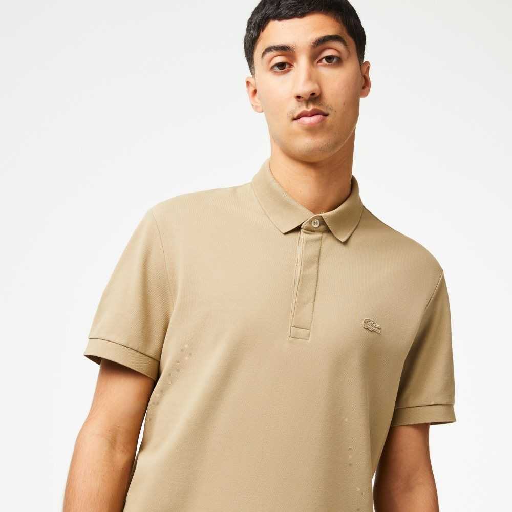 Lacoste Smart Paris Polo Stretch Cotton Beige | TUKY-24391