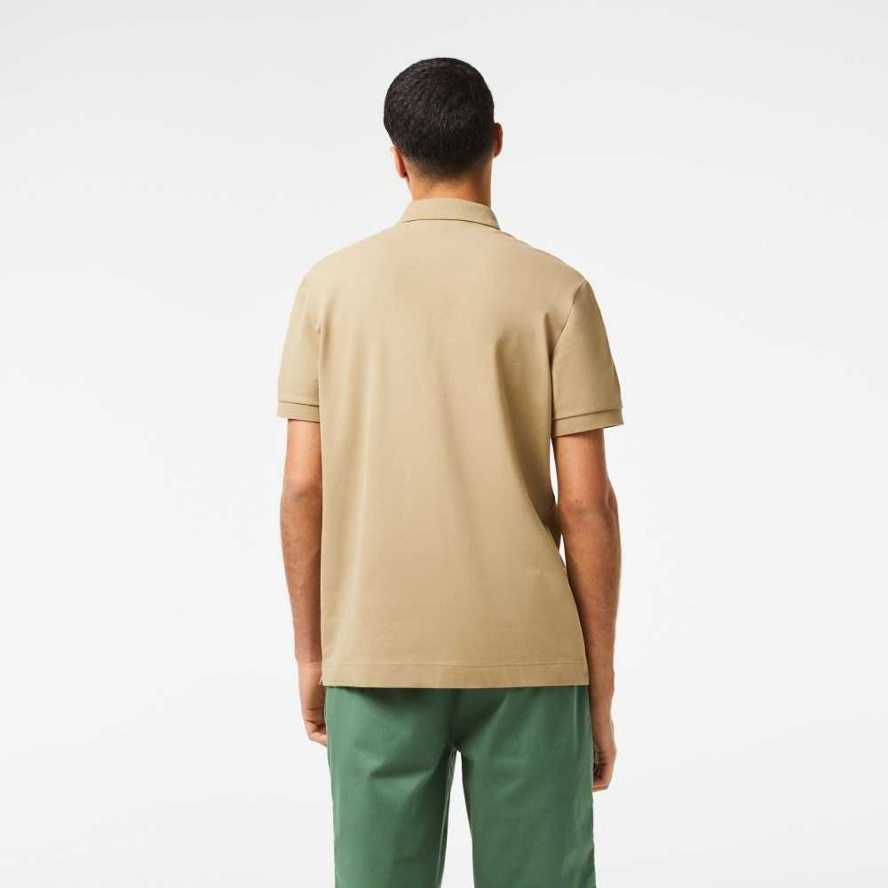 Lacoste Smart Paris Polo Stretch Cotton Beige | TUKY-24391