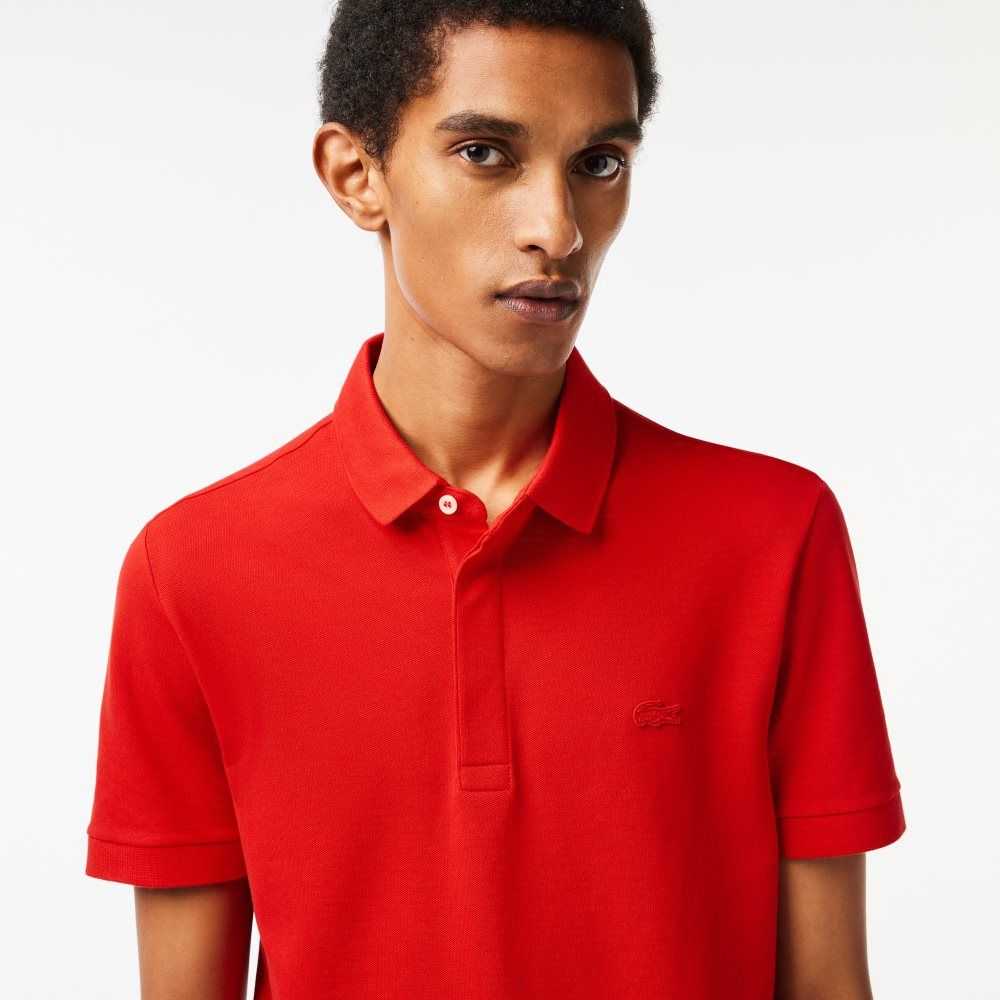 Lacoste Smart Paris Polo Stretch Cotton Red | VXLB-58342