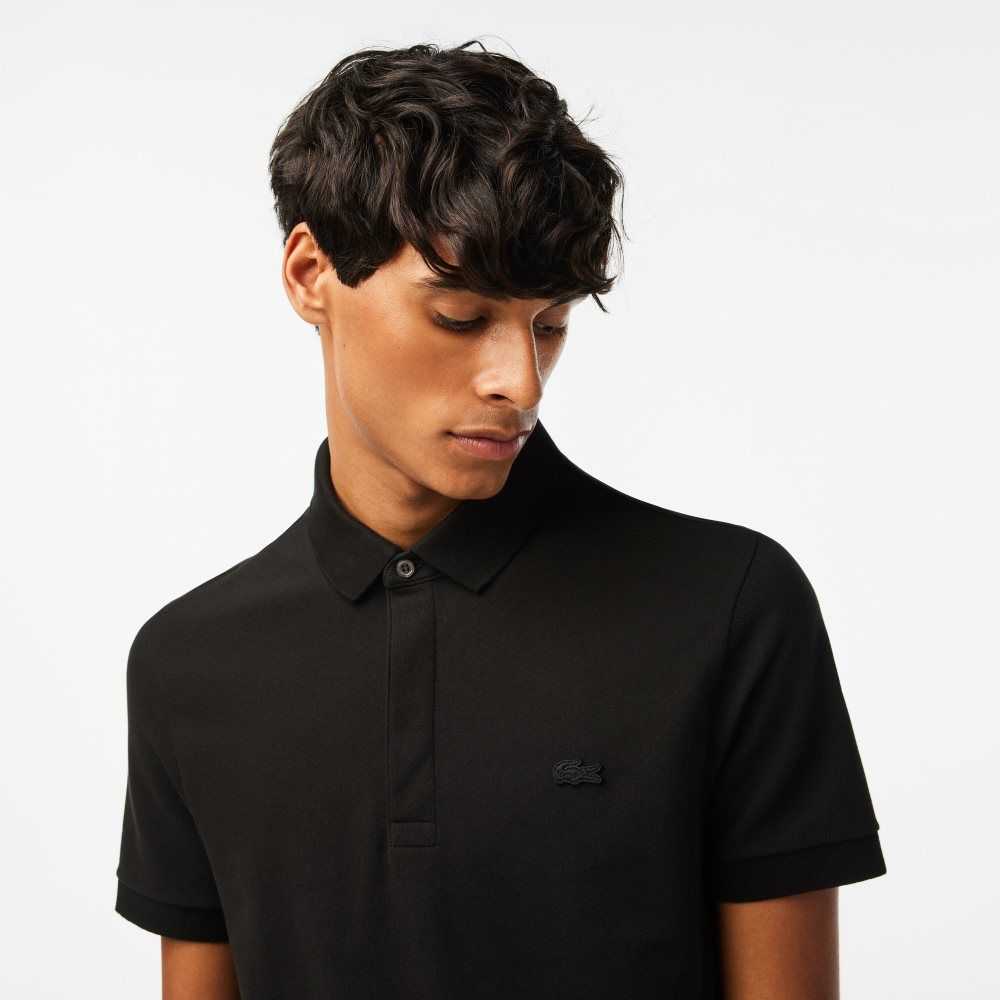 Lacoste Smart Paris Polo Stretch Cotton Black | ZFUR-79856