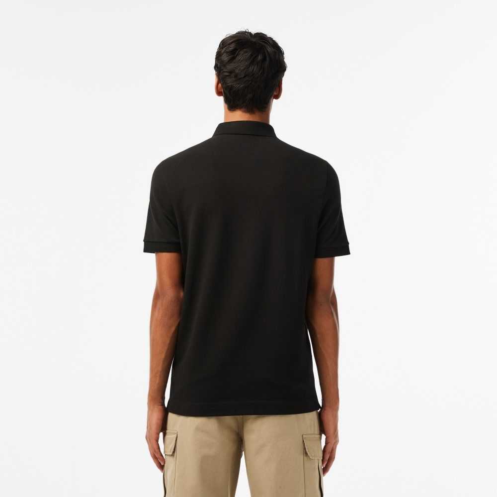 Lacoste Smart Paris Polo Stretch Cotton Black | ZFUR-79856