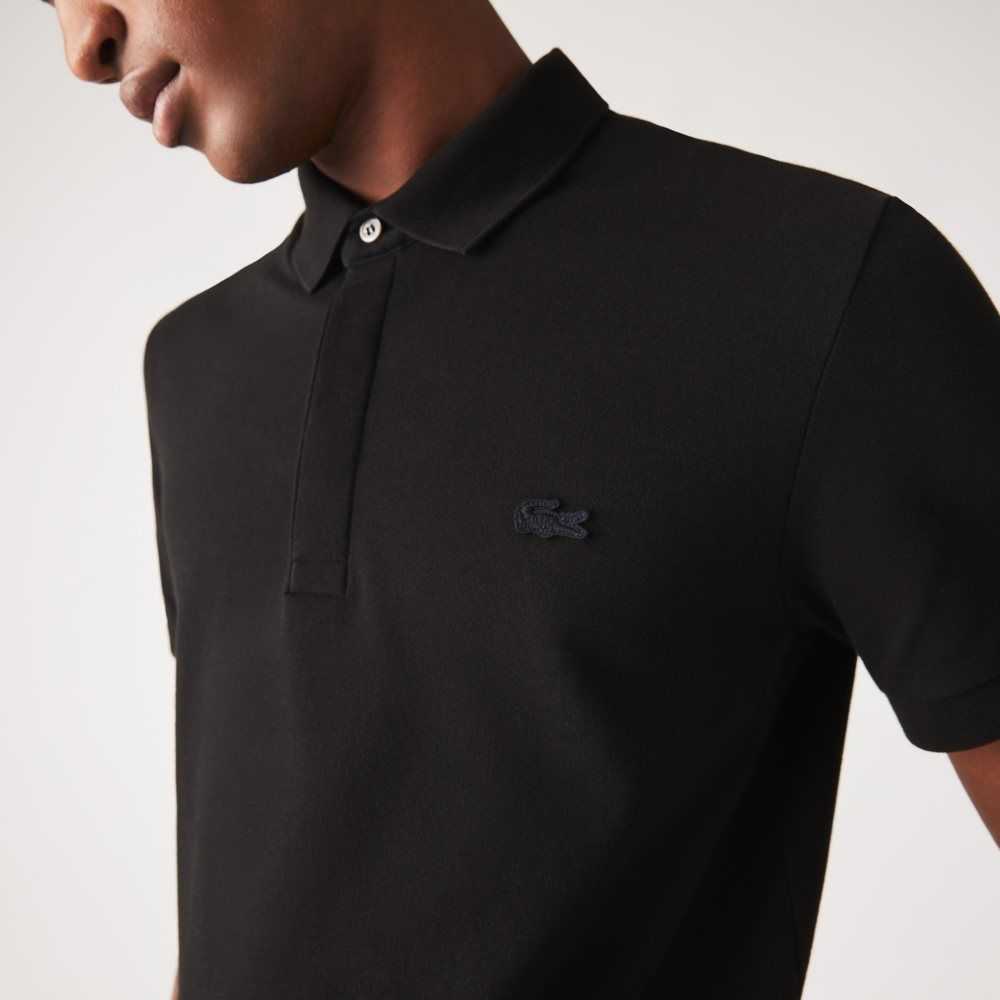 Lacoste Smart Paris Polo Stretch Cotton Black | ZFUR-79856