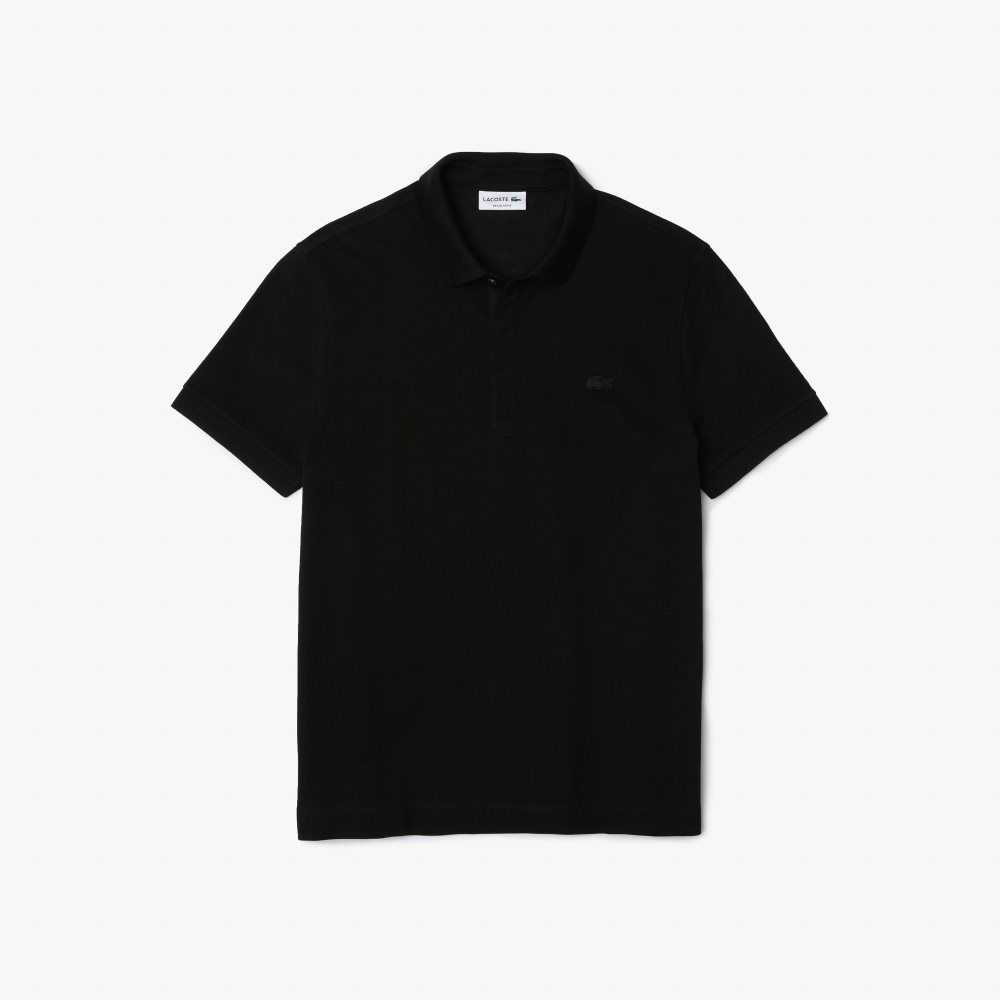 Lacoste Smart Paris Polo Stretch Cotton Black | ZFUR-79856