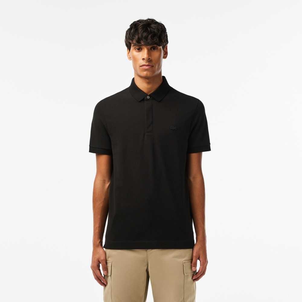 Lacoste Smart Paris Polo Stretch Cotton Black | ZFUR-79856