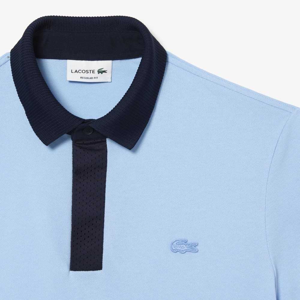 Lacoste Smart Paris Polo with cotton Petit Pique Blue / Navy Blue | KPHO-75431