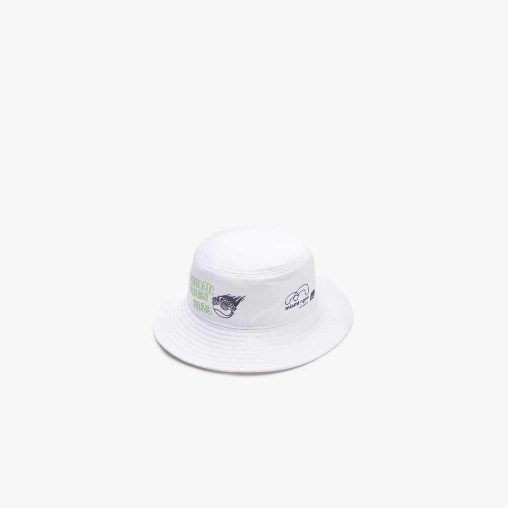 Lacoste Sport Miami Open Edition Hat White | NVDP-89240