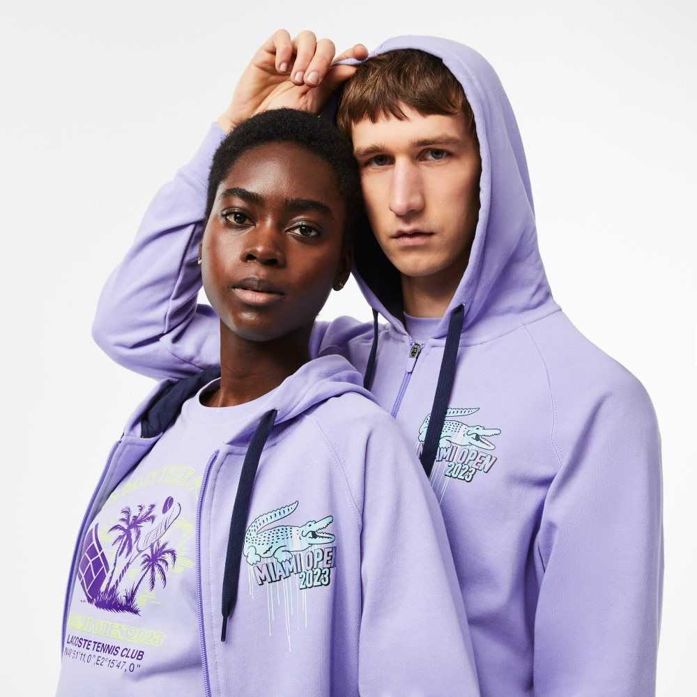 Lacoste Sport Miami Open Edition Hoodie Purple | RGCN-25947