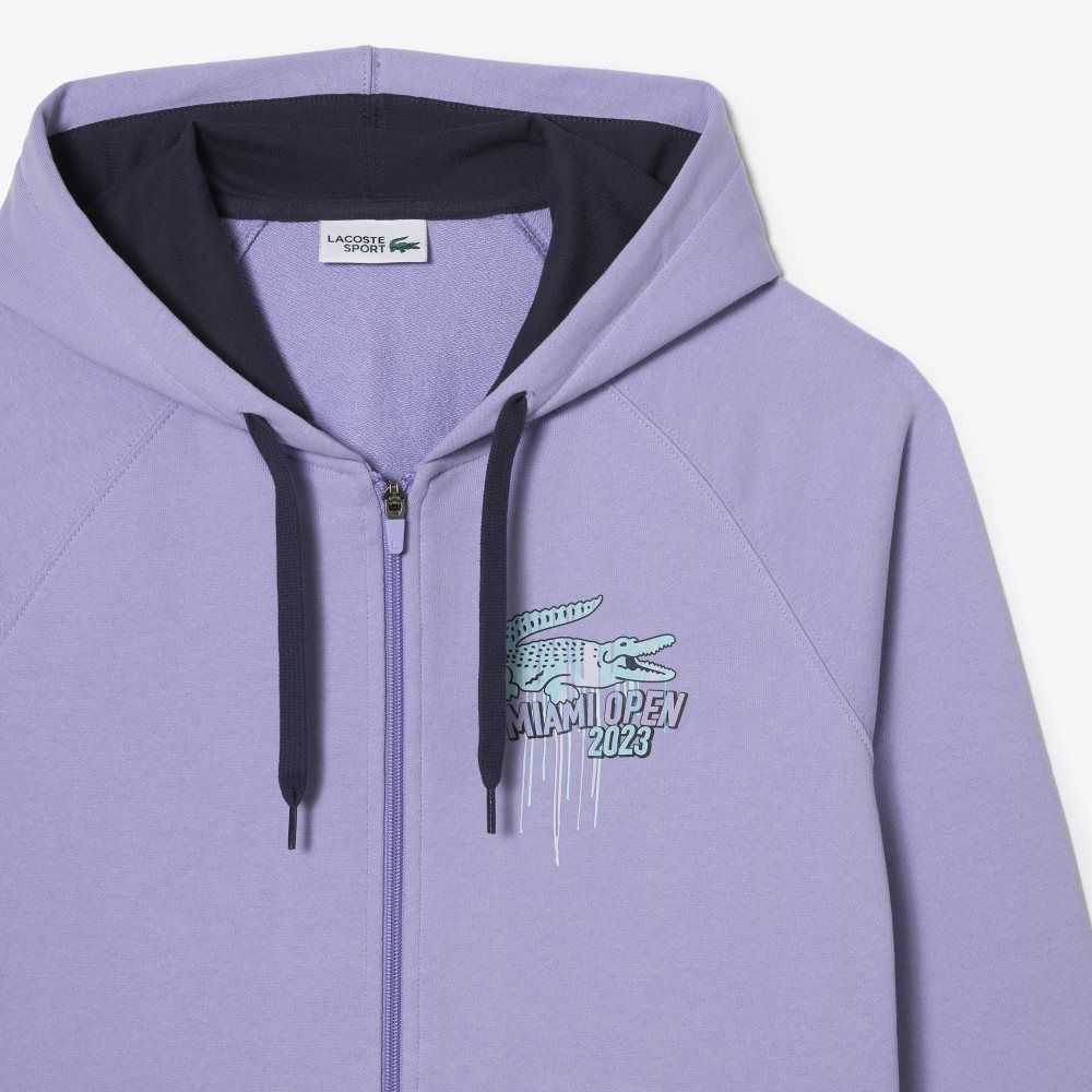 Lacoste Sport Miami Open Edition Hoodie Purple | RGCN-25947