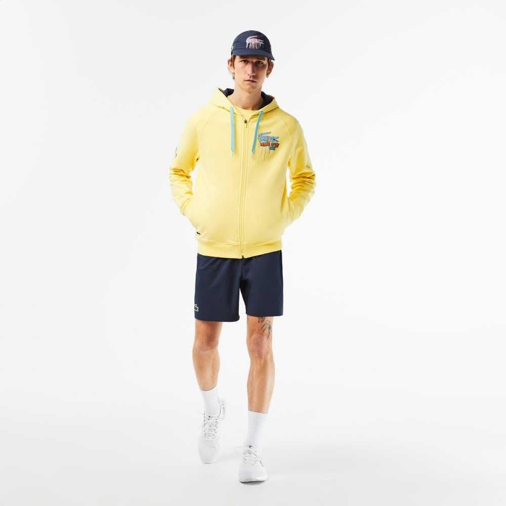 Lacoste Sport Miami Open Edition Hoodie Yellow | ZBCT-09827