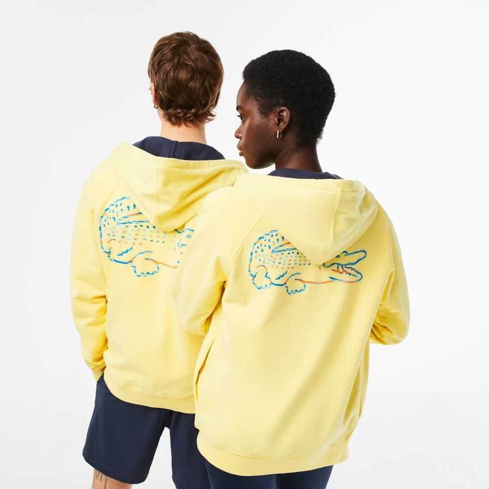 Lacoste Sport Miami Open Edition Hoodie Yellow | ZBCT-09827