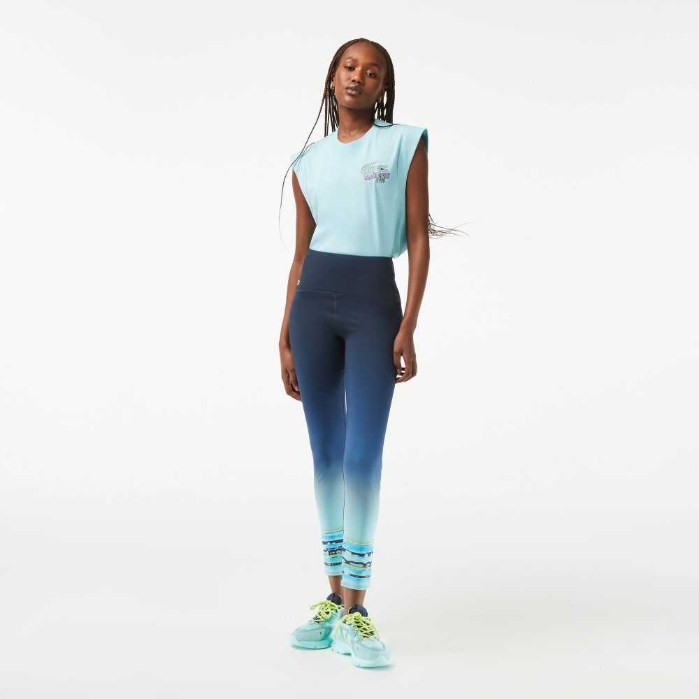 Lacoste Sport Miami Open Edition Leggings Blue | PFGX-14563