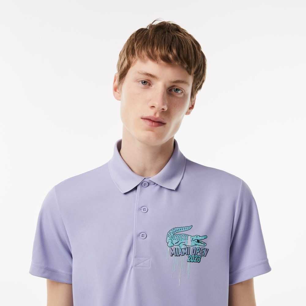 Lacoste Sport Miami Open Edition Pique Polo Purple | ZUHX-02438