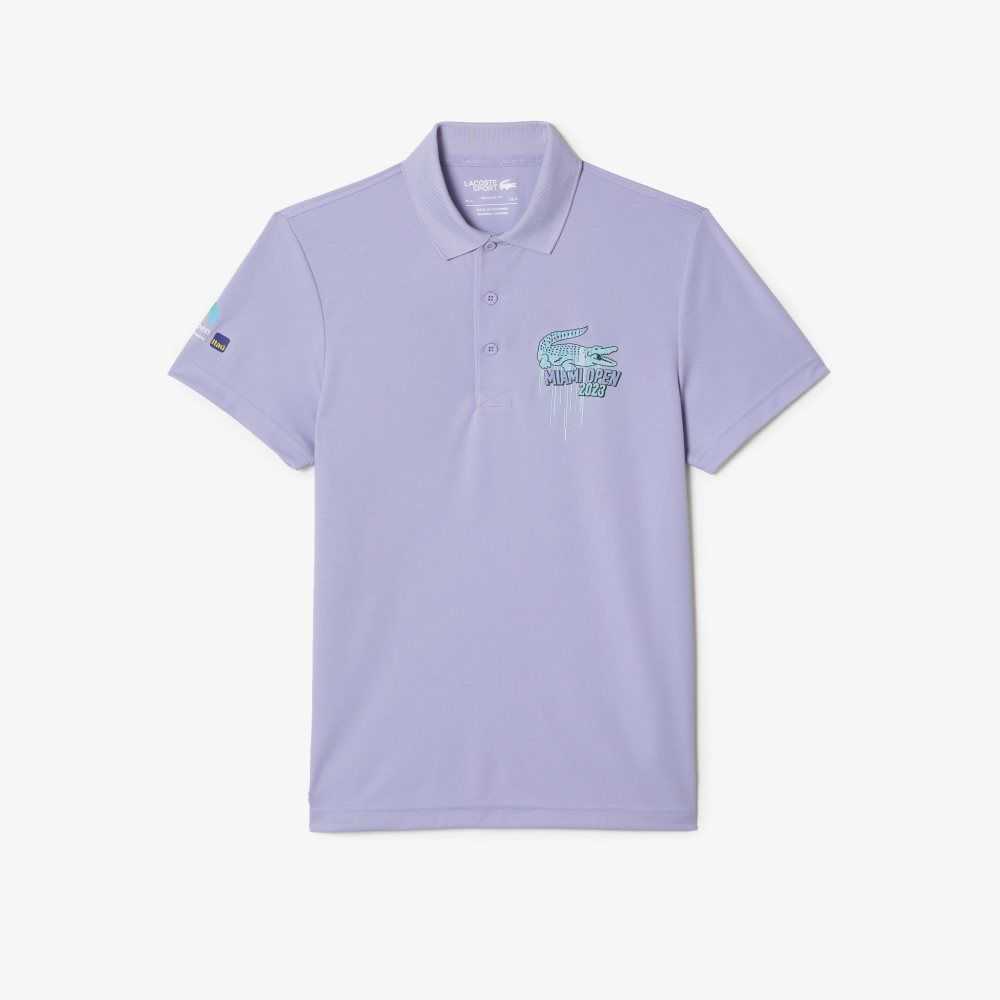 Lacoste Sport Miami Open Edition Pique Polo Purple | ZUHX-02438