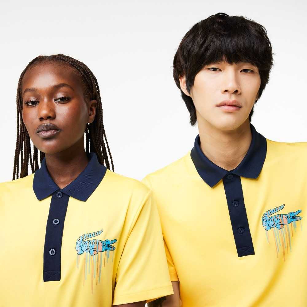 Lacoste Sport Miami Open Edition Polo Yellow | TXIJ-93801