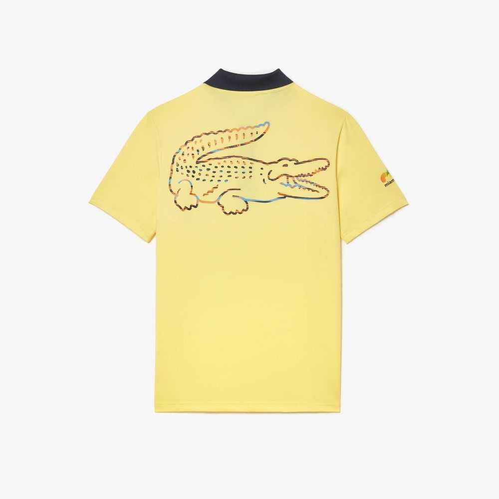 Lacoste Sport Miami Open Edition Polo Yellow | TXIJ-93801