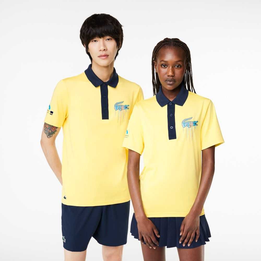 Lacoste Sport Miami Open Edition Polo Yellow | TXIJ-93801