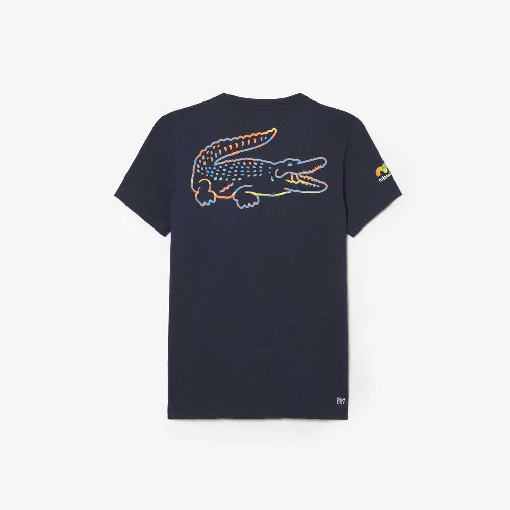 Lacoste Sport Miami Open Edition T-shirt Blue | KAXG-10628