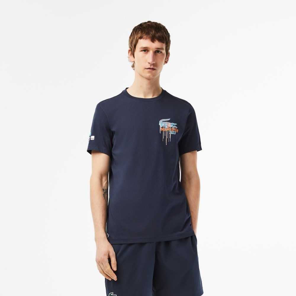 Lacoste Sport Miami Open Edition T-shirt Blue | KAXG-10628