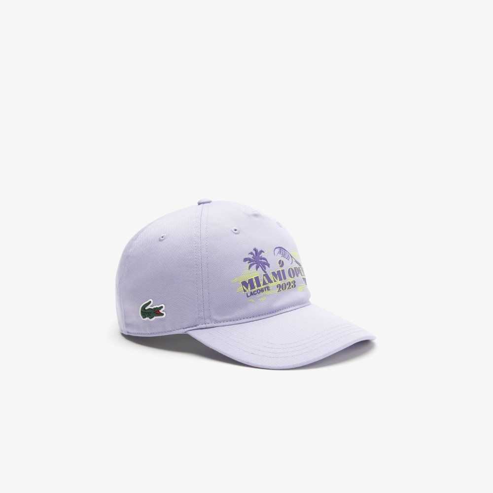 Lacoste Sport Miami Open Edition Twill Cap Purple | RSFQ-20941