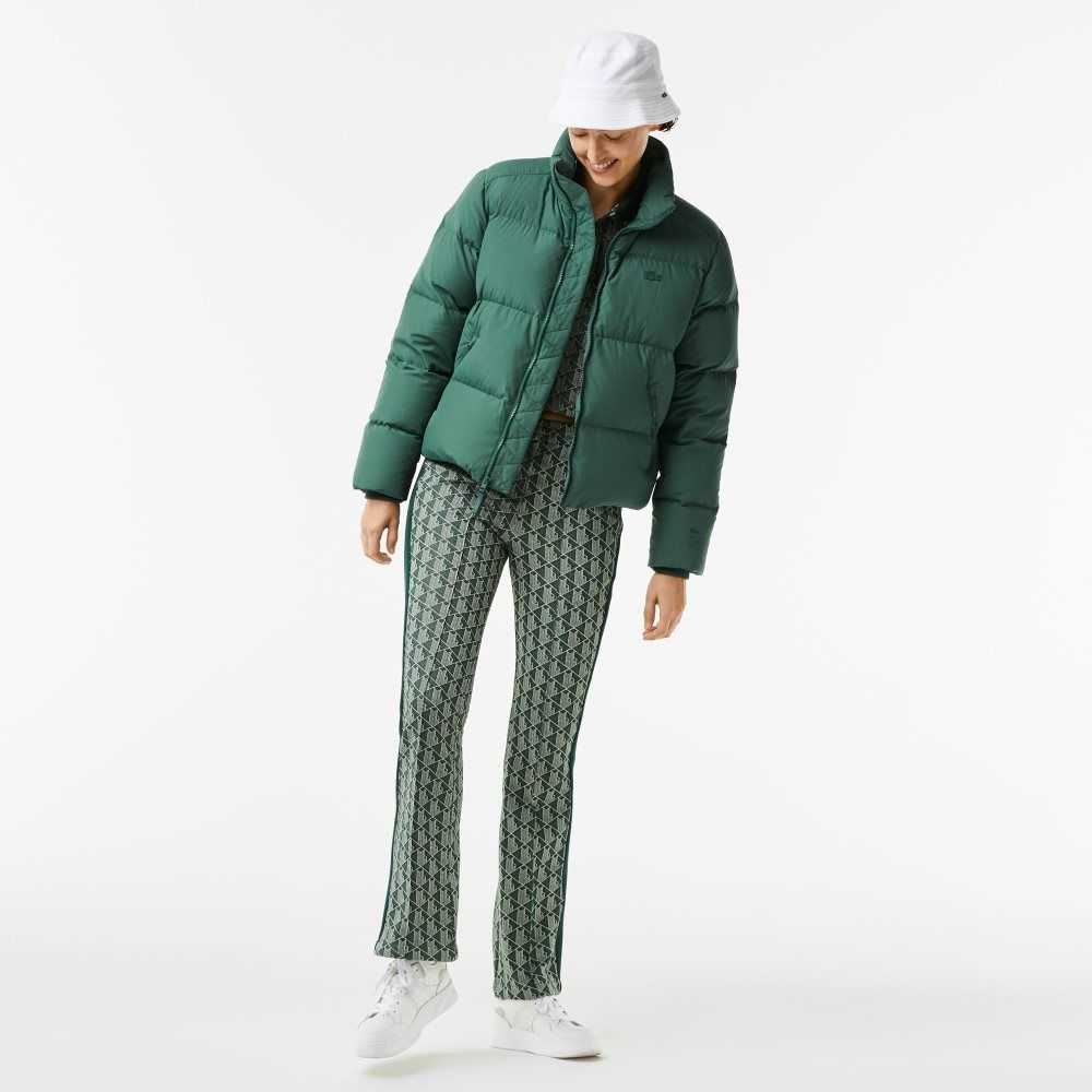 Lacoste Stowable Hood Padded Jacket Green | WOQX-23918