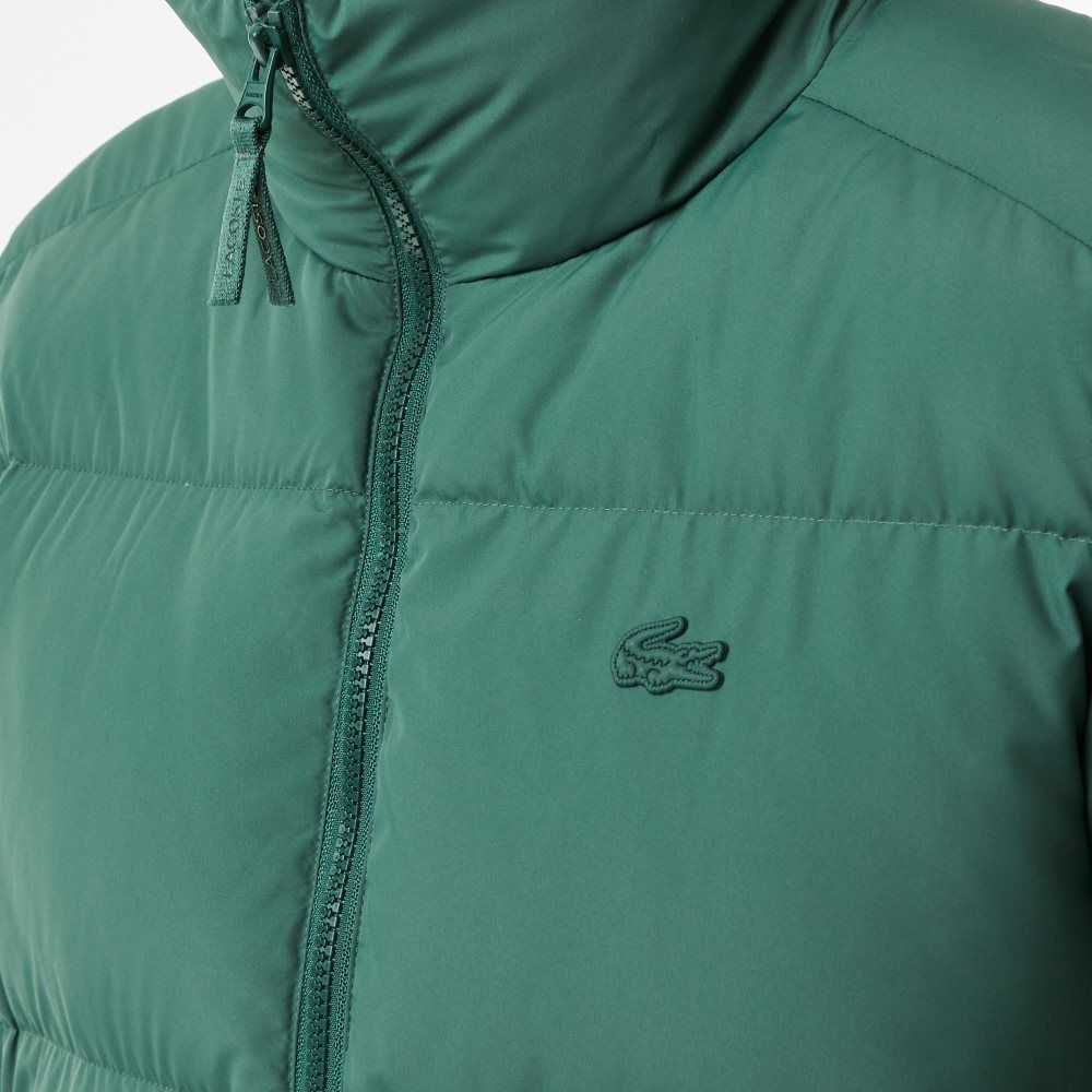 Lacoste Stowable Hood Padded Jacket Green | WOQX-23918