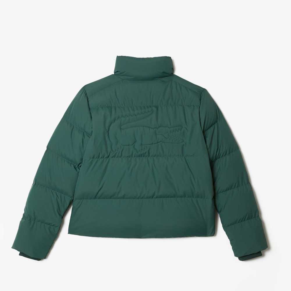 Lacoste Stowable Hood Padded Jacket Green | WOQX-23918
