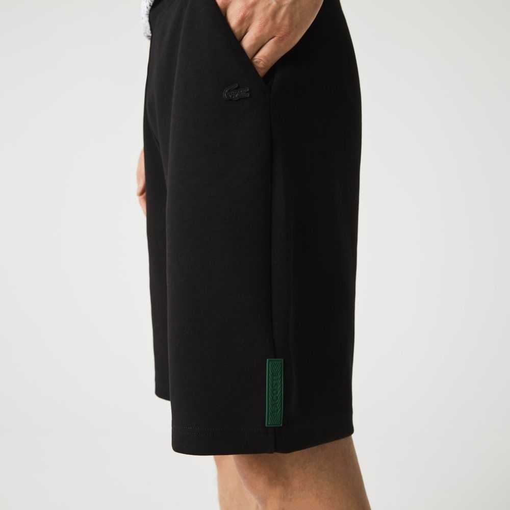 Lacoste Stretch Cotton Blend Shorts Black | CJPQ-18762