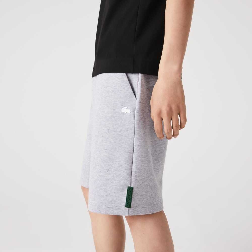 Lacoste Stretch Cotton Blend Shorts Grey Chine | FSKM-17598