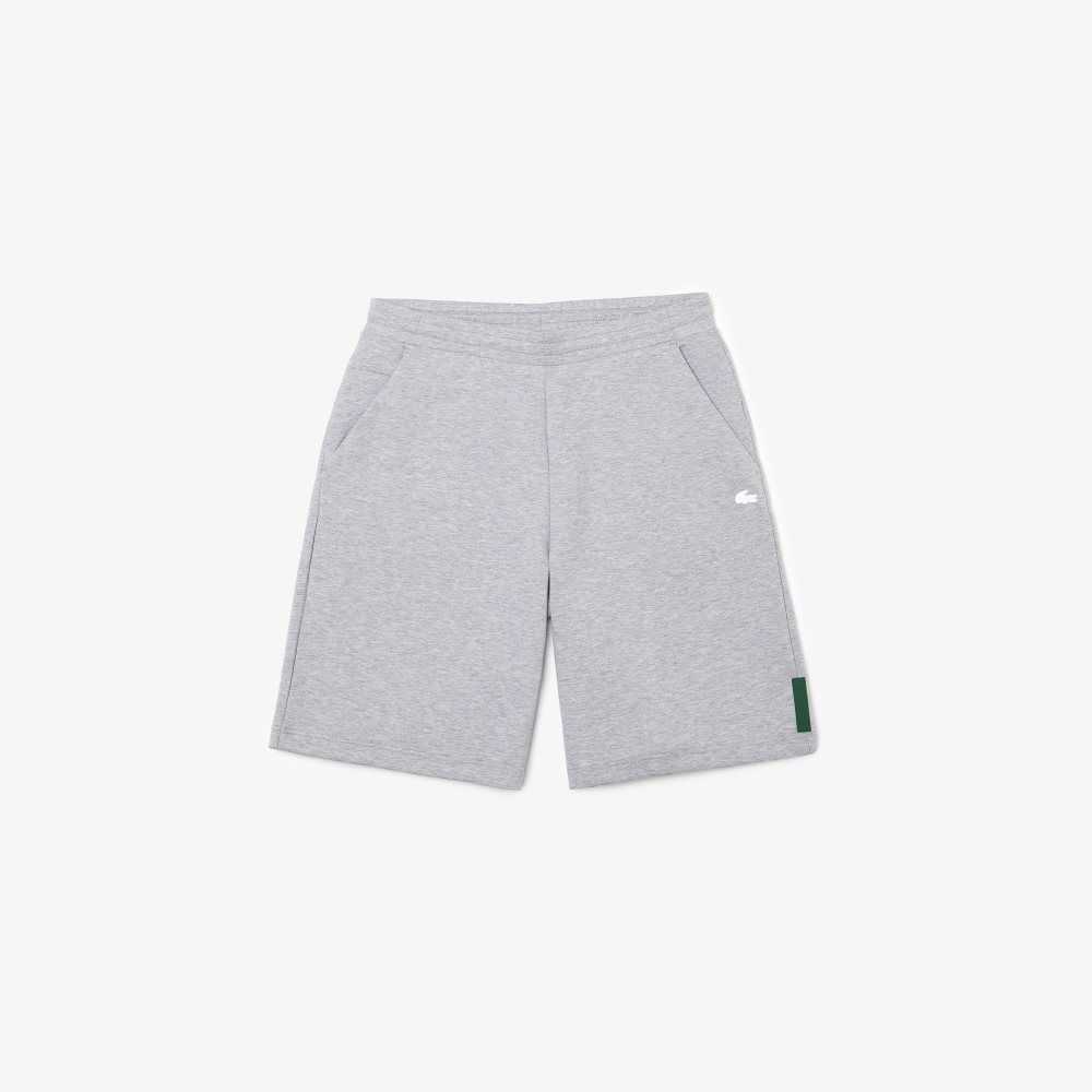 Lacoste Stretch Cotton Blend Shorts Grey Chine | FSKM-17598